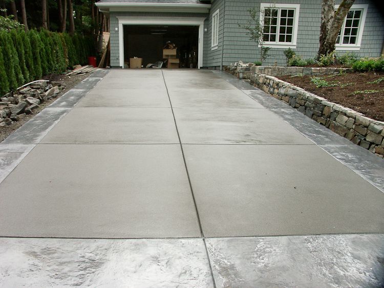 Stamped Concrete Surface Driveway Finish New Plymouth